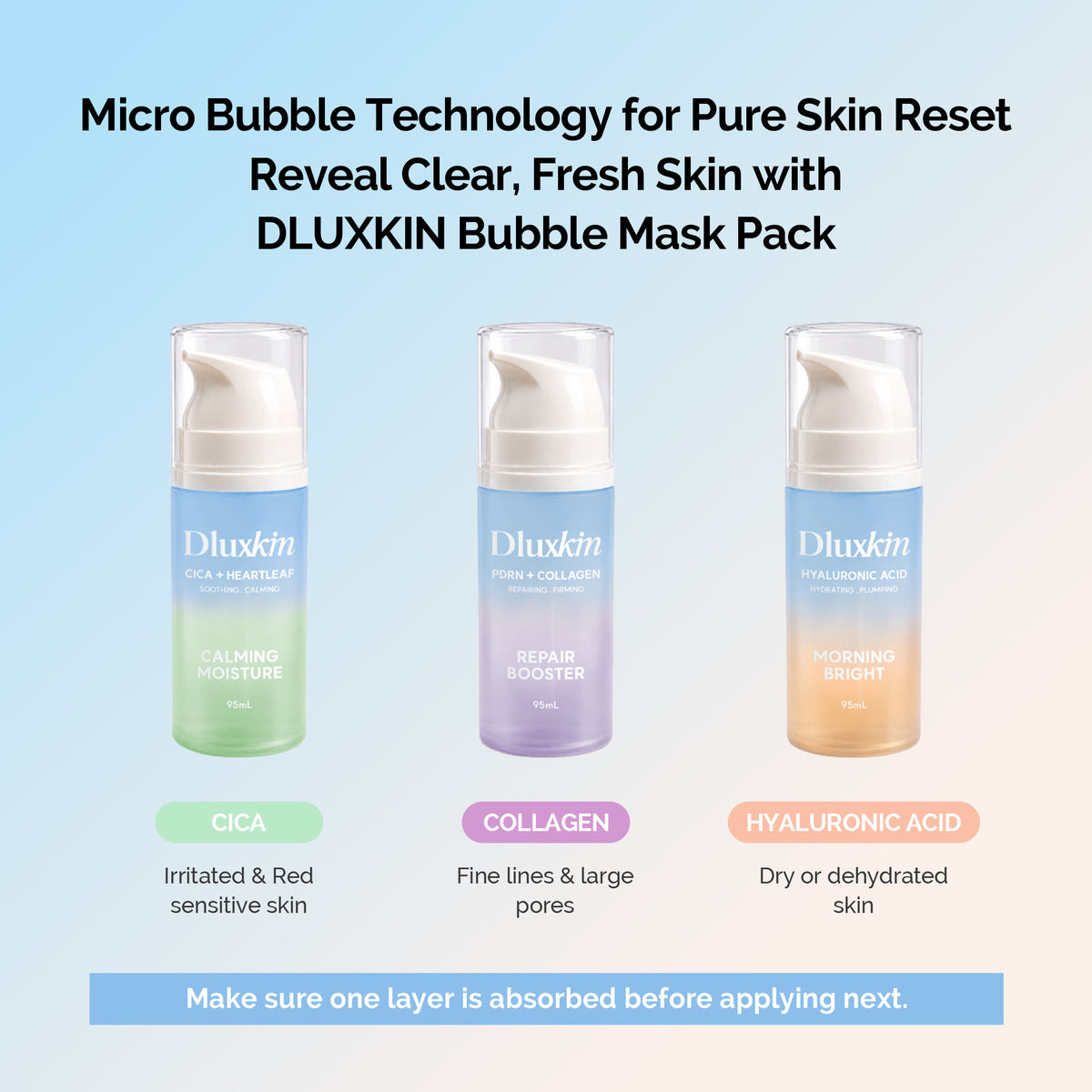 Dluxkin Calming Moisture Bubble Mask Pack