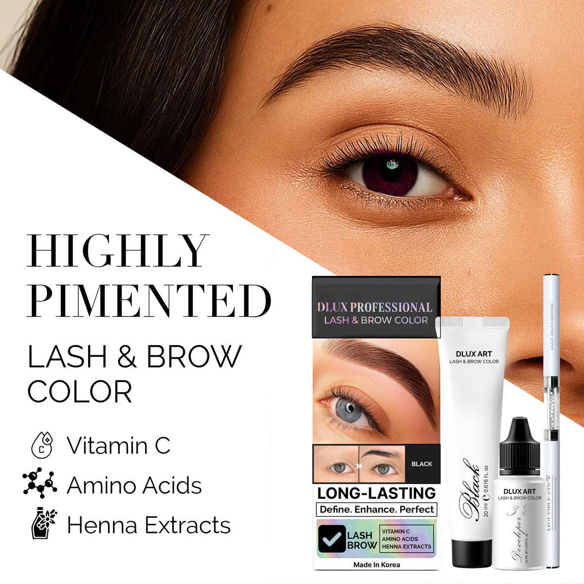 Korean Lash & Brow Brown Color Kit