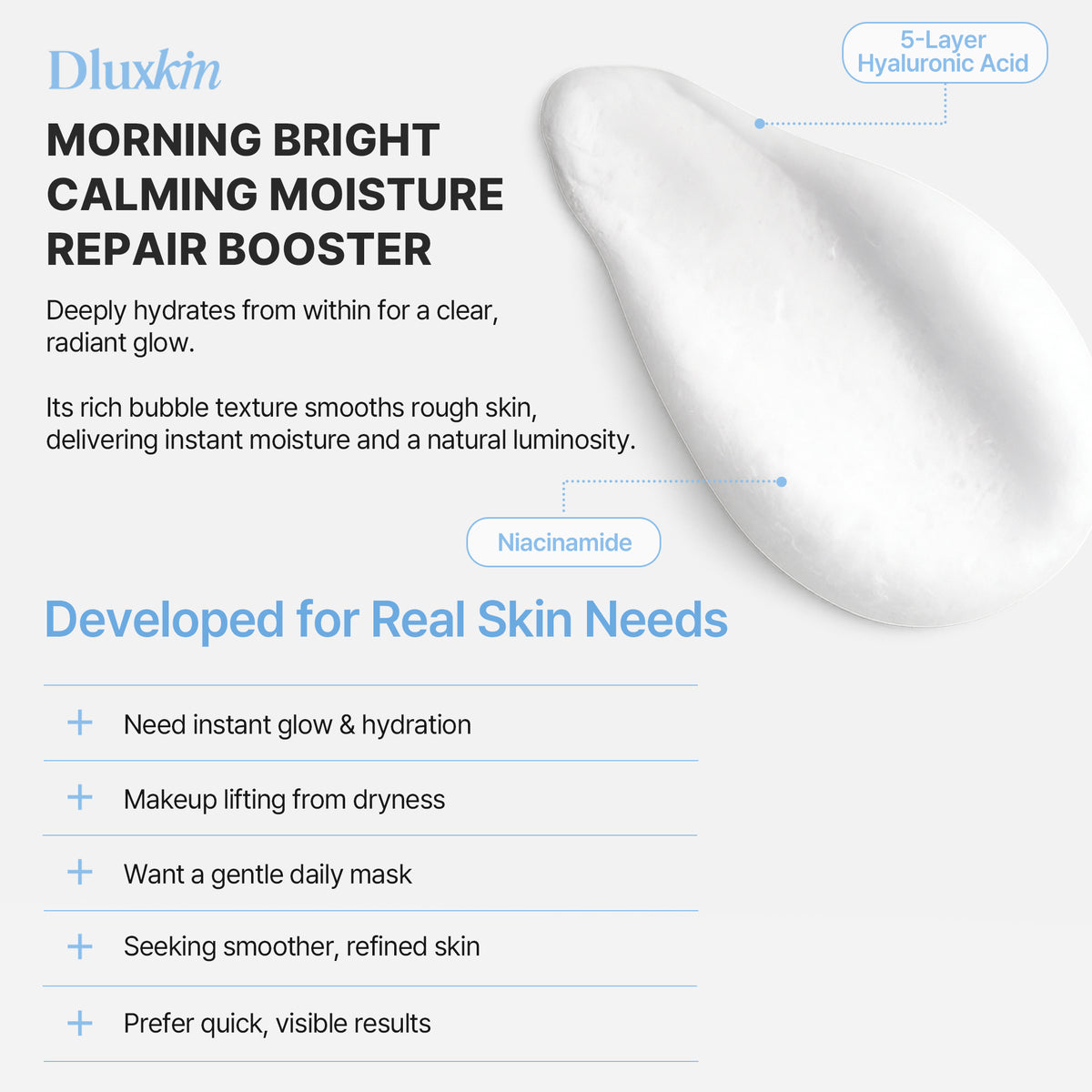 Dluxkin Repair Booster Bubble Mask Pack