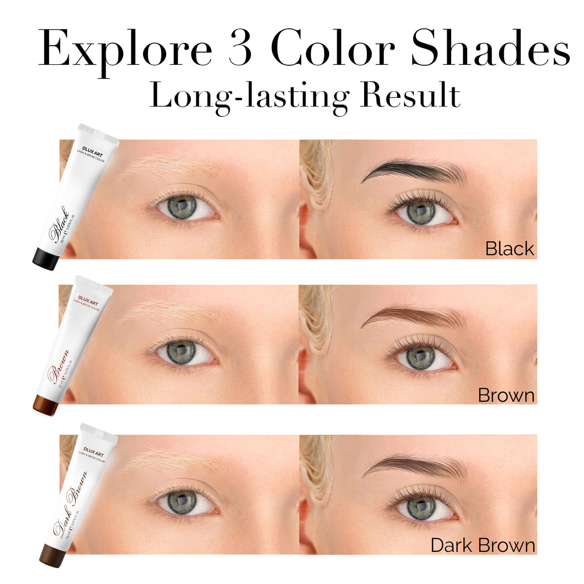 Korean Lash & Brow Dark Brown Color Kit