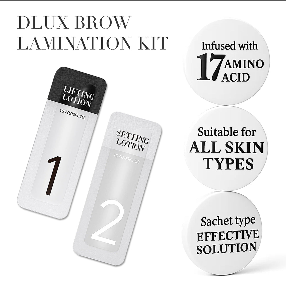 Korean Eyebrow Lamination Kit (Cysteamine + Thioglycolic Acid)
