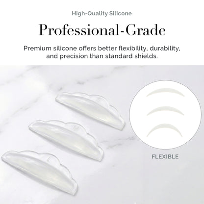 Transparent 8 Style Silicone Shields S,M,L (C,CC,D,DD,U,LW,M Curl Lash Lifting)