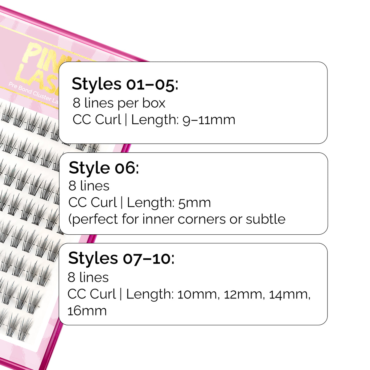 Glue-less Pink Lash Cluster