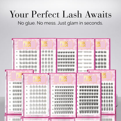 Glue-less Pink Lash Cluster