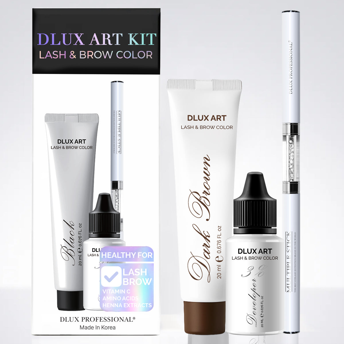 Korean Lash & Brow Dark Brown Color Kit