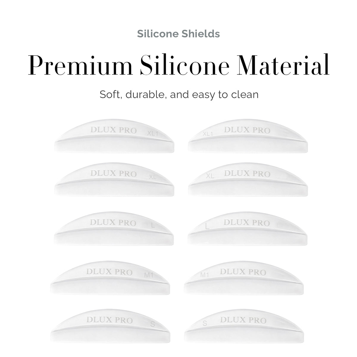 Transparent 8 Style Silicone Shields (C,CC,D,DD,U,LW,M Curl Lash Lifting)