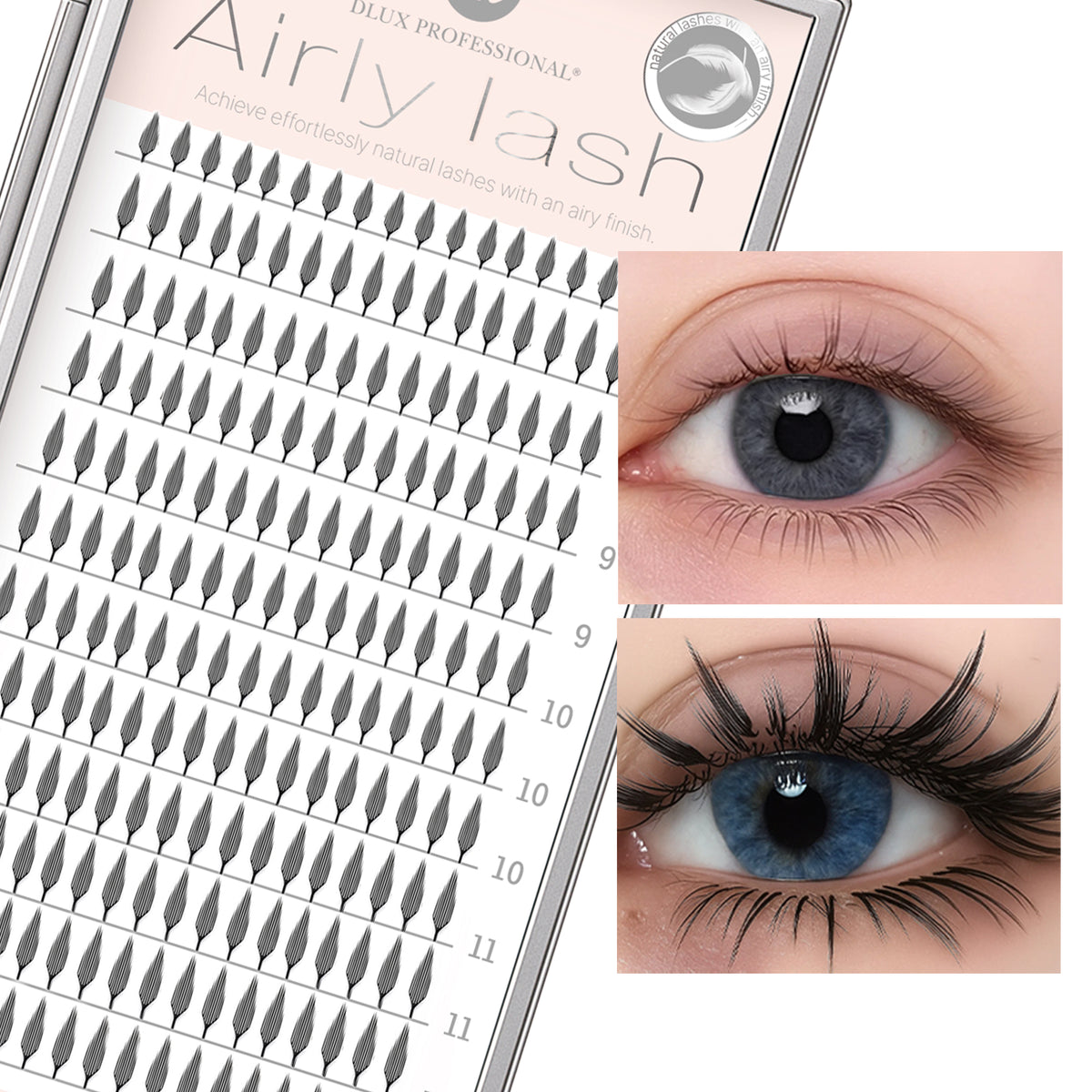 Airly Lash – PET Pre-Made Volume Fans (12 Lines)
