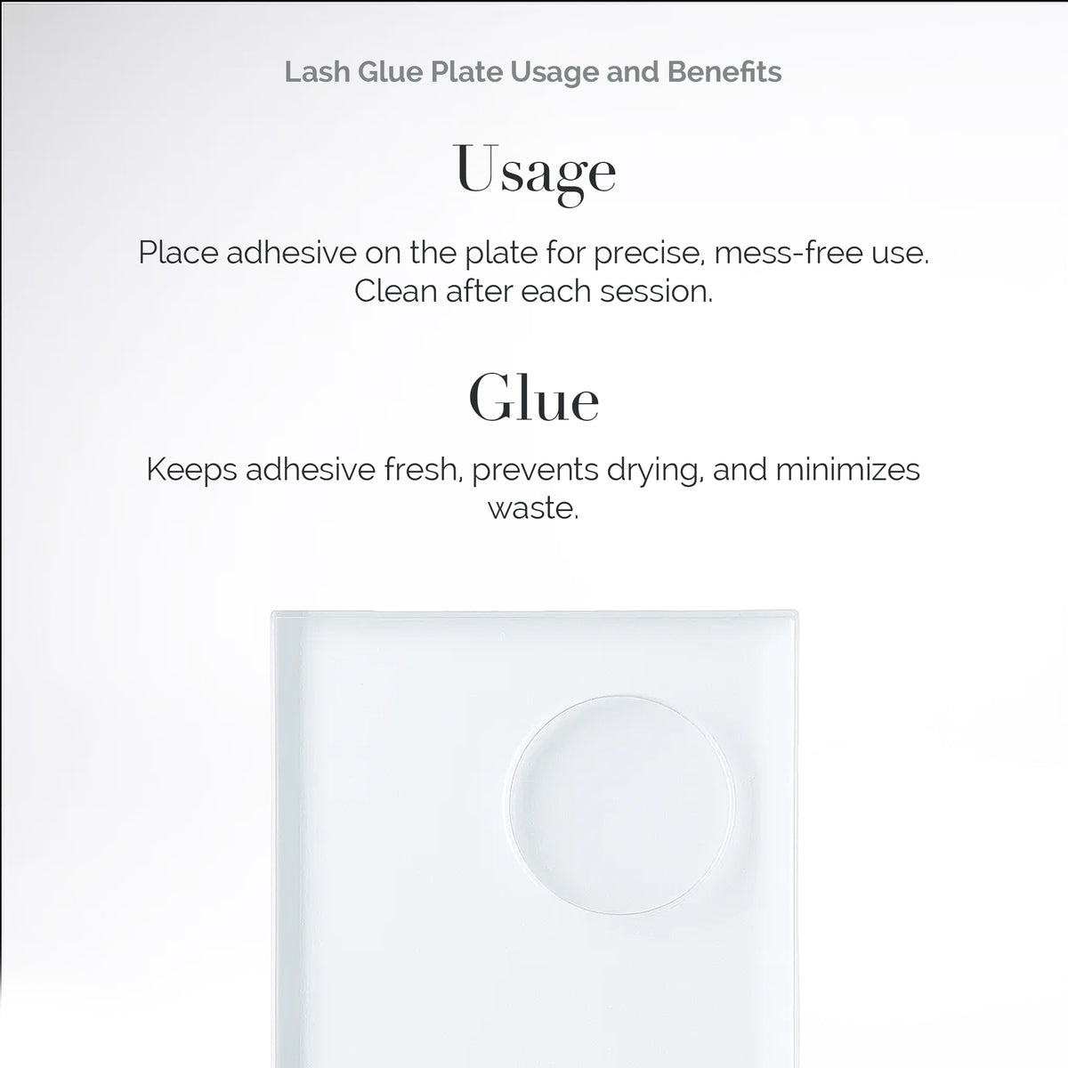Crystal Glue Square Plate